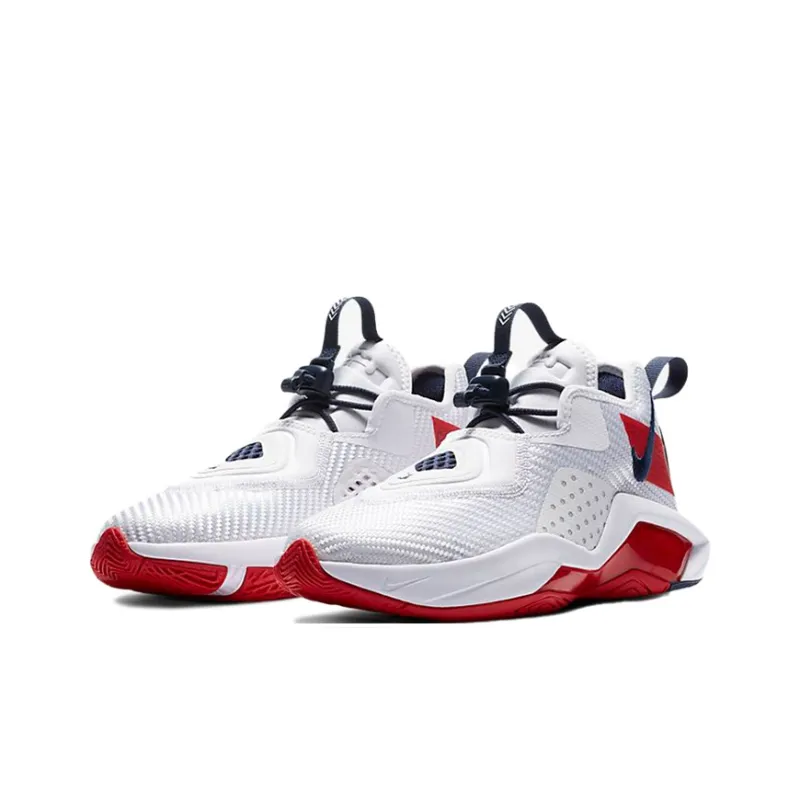 Nike LeBron Solder 14 White University Red GS-2