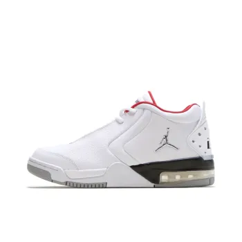 Jordan Big Fund Mid Top Children's Basketball Shoes White Red Black Teenagers