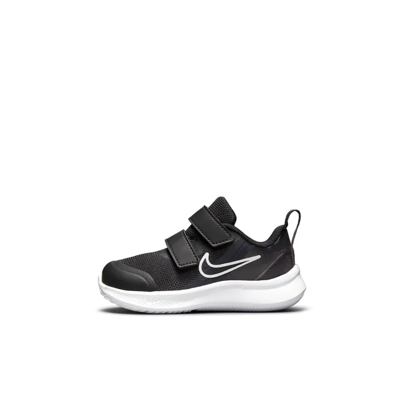 Nike Star Runner 3 Low Top Running Shoes Black White Infant And Toddler-0