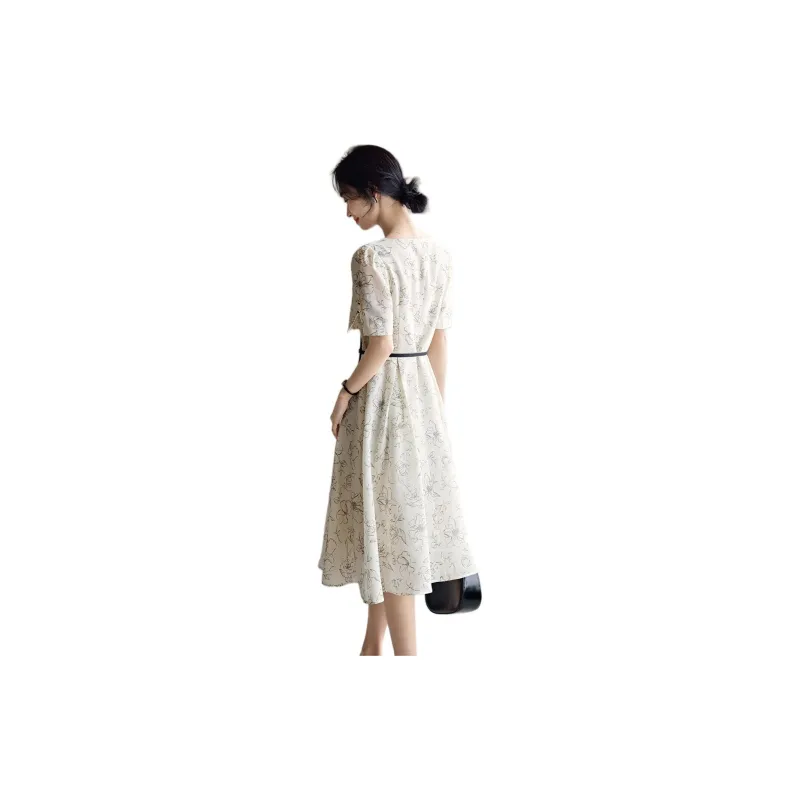 XWI Short Sleeved Dresses Women's Line Pattern-1