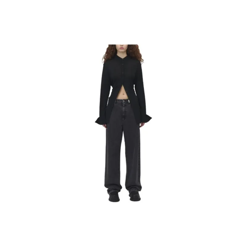 Alexander McQueen T Bar Chain Gathered Fitted Shirt-1