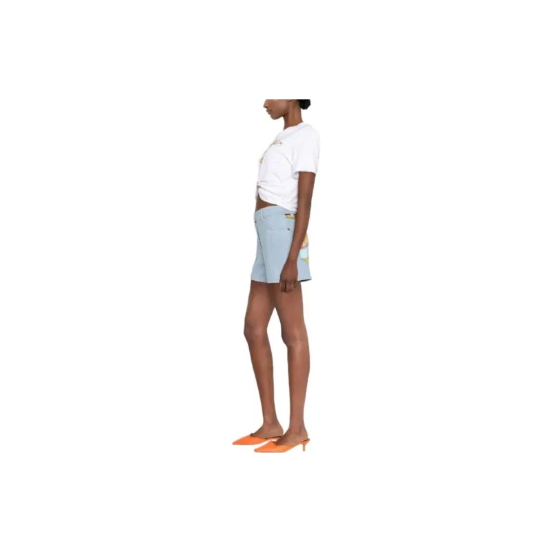 VERSACE Ventagli Denim Shorts 'Denim'-5
