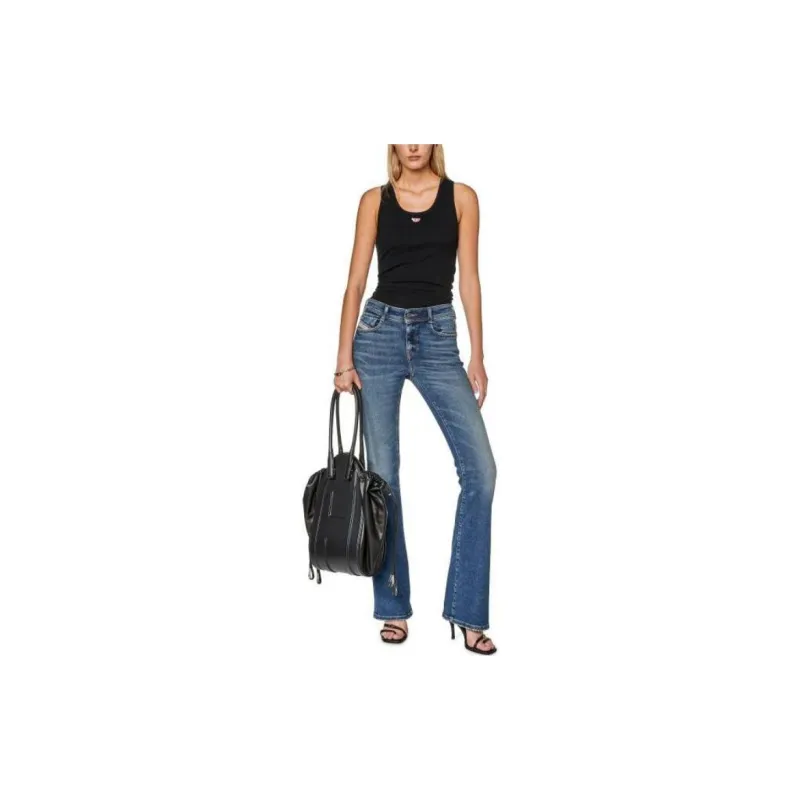 DIESEL 1969 D-Ebbey Low-Rise Flared Skinny Jeans-1