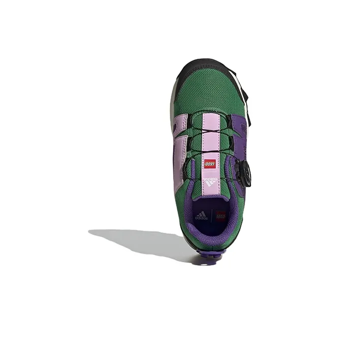 Lego x Adidas Terrex Agravic Boa K Anti Slip Wear Resistant Low Top Kids' Running Shoes Purple Green Kids'-4