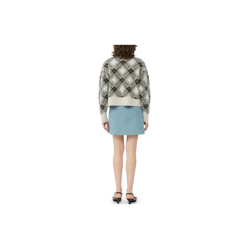GANNI Argyle-jacquard Wool-blend Jumper-1