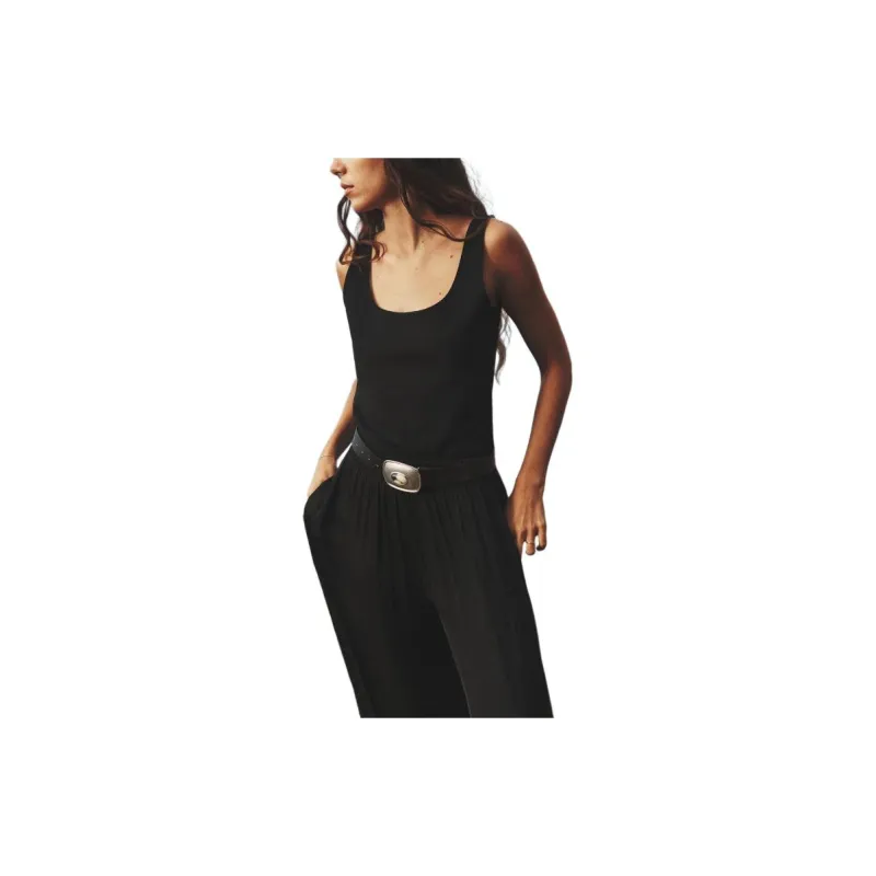 ZARA Tank Tops Women's Black-2