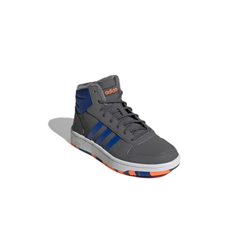 Adidas Neo Hoops Mid 2.0 Wear Resistant Mid Top Children's Basketball Shoes Gray Kids'-2