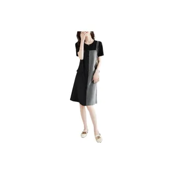 XWI Short Sleeved Dress Women's Black Gray