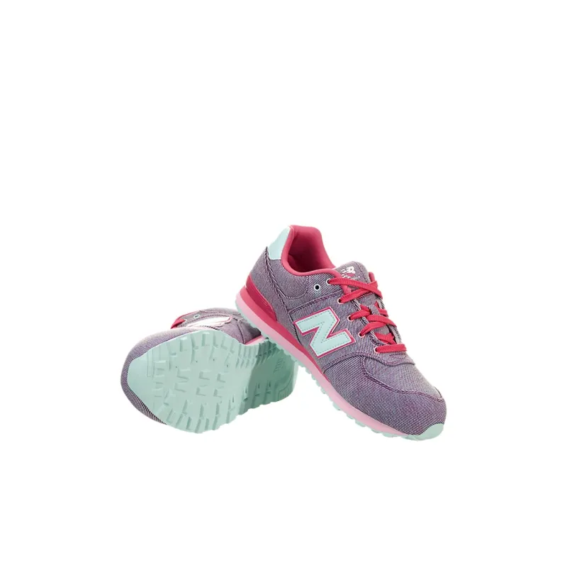 New Balance NB 574 Cushioning Abrasion Resistant Breathable Kids Lifestyle Shoes Fuchsia Kids'-3