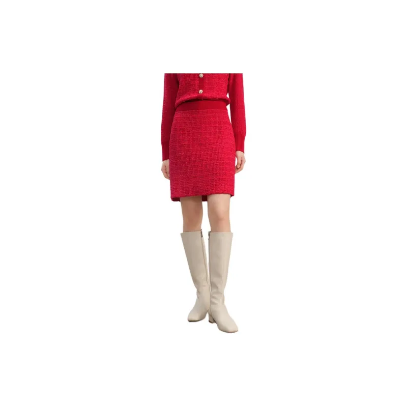 JZ. ANNAKRO Casual Short Skirts Women's Red-1