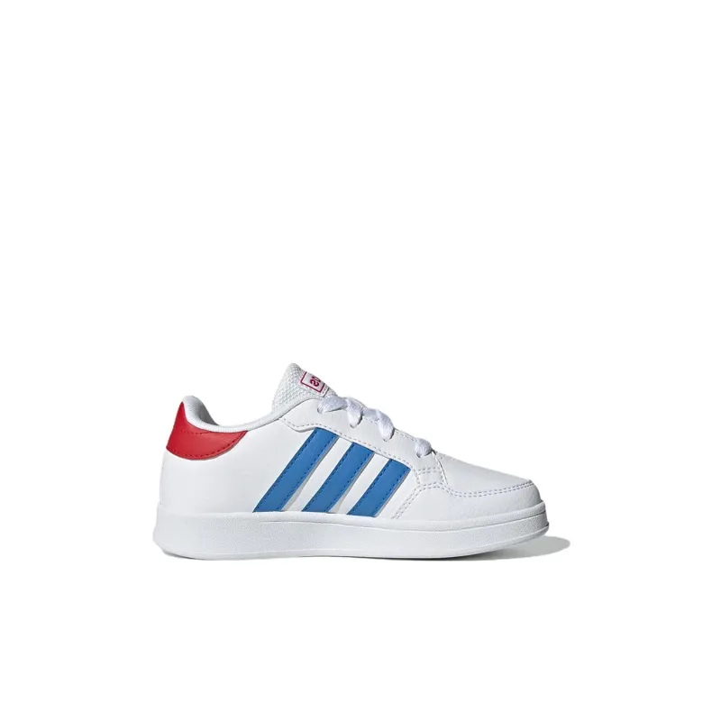 Adidas Neo Breaknet Anti Slip Wear Resistant Low Top Skateboard Shoes White Blue Kids'-1