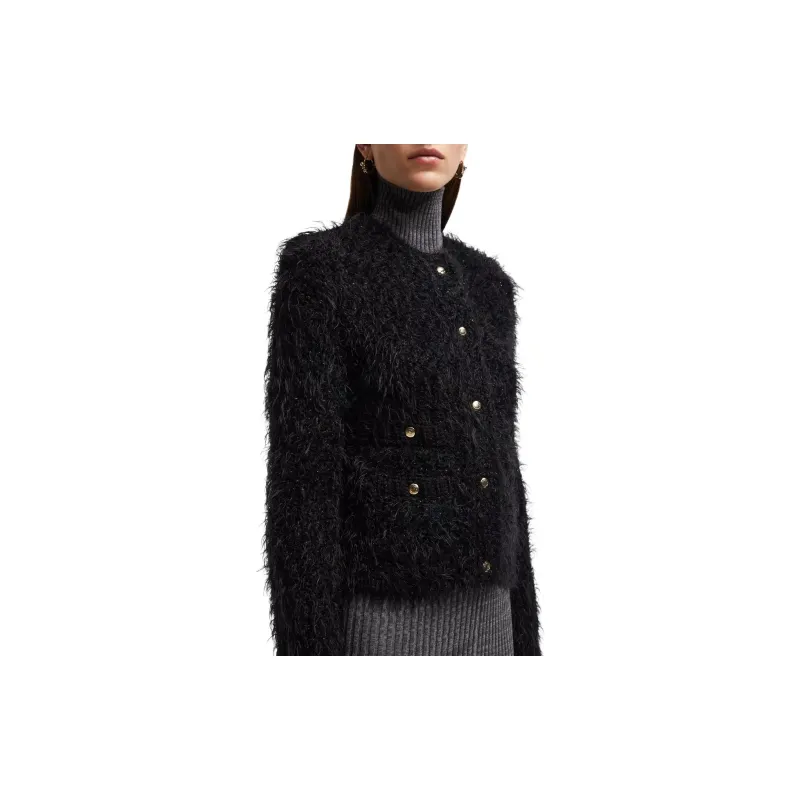 Moncler Logo Patch Knitted Down Jacket-3