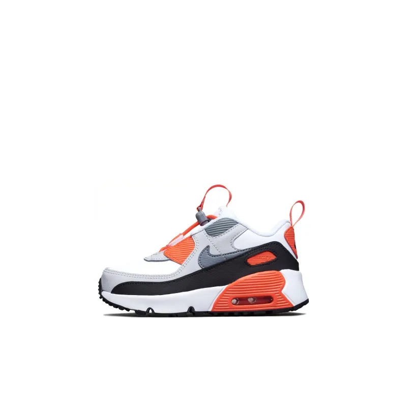 Nike Air Max 90 Toggle Mid Top Toddler Shoes Gray White Orange Infant And Toddler-0
