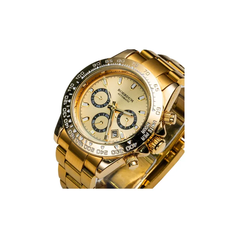 ROERDUM Ditan Collection Kindey Mechanical Movement Steel Strap Watch Men's Watches Beige Watch Dial-1