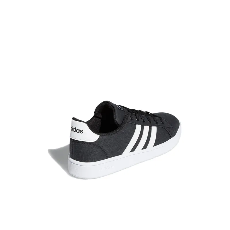 Adidas Neo GRAND COURT K Breathable Low Top Skateboard Shoes Gray Black Kids'-3