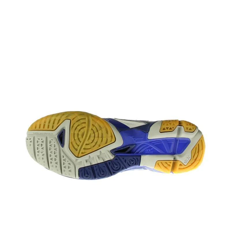 Mizuno Wave Tornado Low-Top Running Shoes Unisex White Blue-4