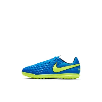 Nike Jr. Legend 8 Club TF Anti Slip Wear Resistant Low Top Kids' Soccer Shoes Blue Green Kids'