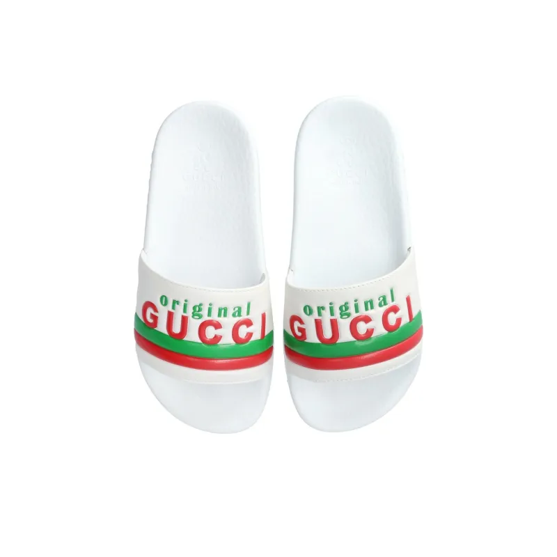 GUCCI "Original GUCCI" Slide White Green Red Kids-4