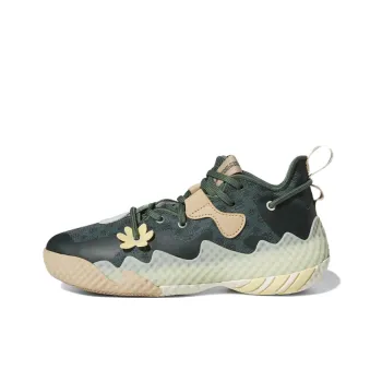 Adidas Harden Vol.6 Anti Slip And Wear Resistant Breathable Low Top Performance Basketball Shoes Green Teenagers