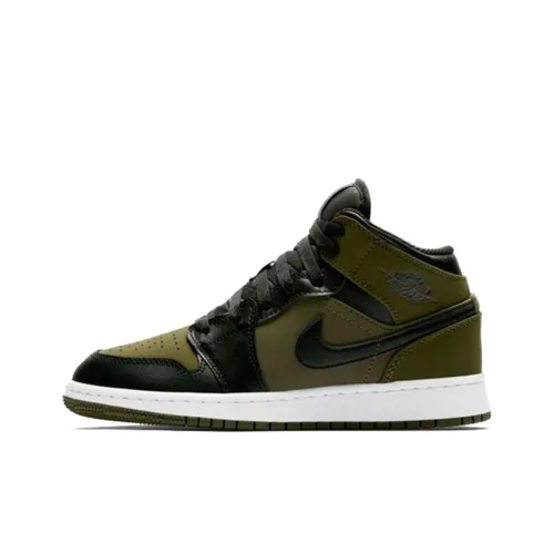 Jordan 1 Retro Mid GS Olive Canvas