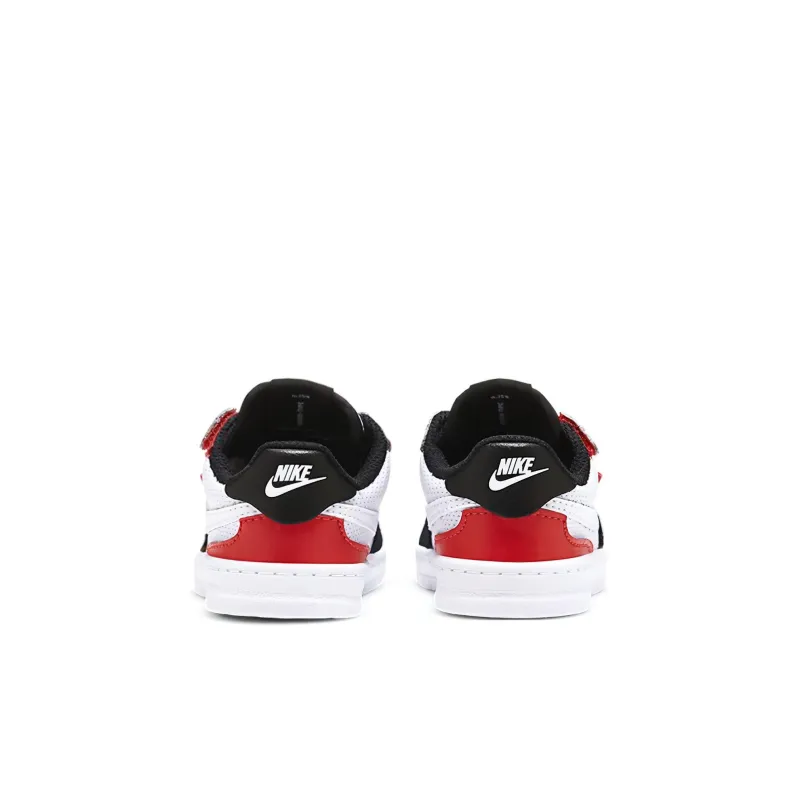 Nike Squash Type Low Top Skateboard Shoes Black White Red Infant And Toddler-4