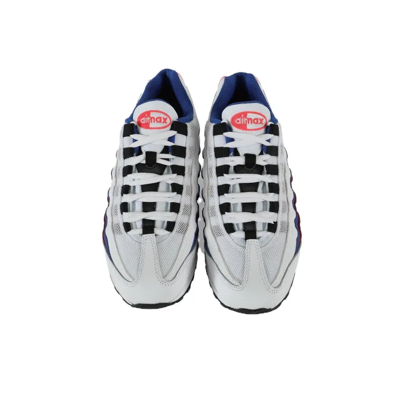Nike Air Max 95 Cushioning Anti Slip And Wear Resistant Low Top Running Shoes GS White Blue Pink-2
