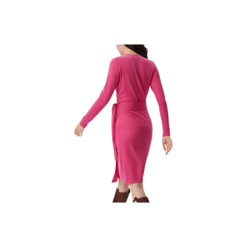 DVF Diane Von Furstenberg Long-Sleeved Dresses Women's Fuchsia-3