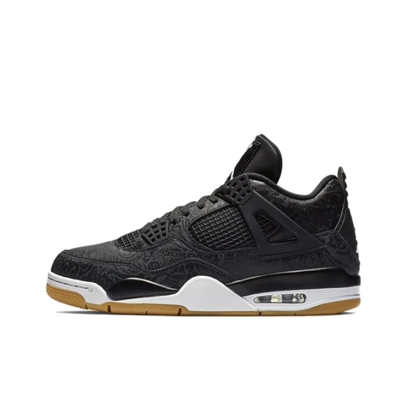 Jordan 4 Retro Laser Black Gum GS-0
