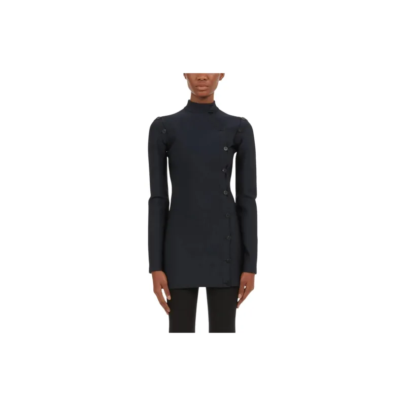 FERRAGAMO Long-Sleeved Dresses Women's Midnight Blue-1