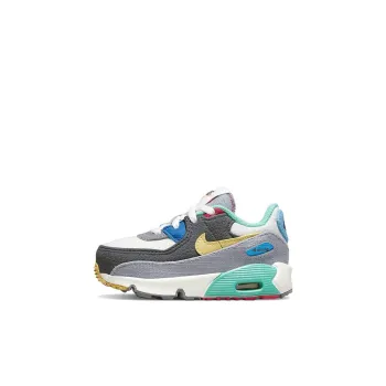 Nike Air Max 90 Slip Resistant Cushioning Abrasion Resistant Low Top Toddler Shoes Gray Yellow Infant And Toddler