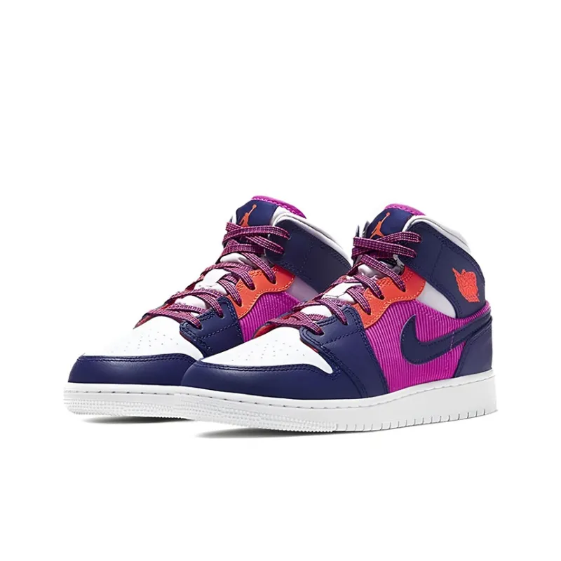 Jordan 1 Mid GS Fire Pink-2