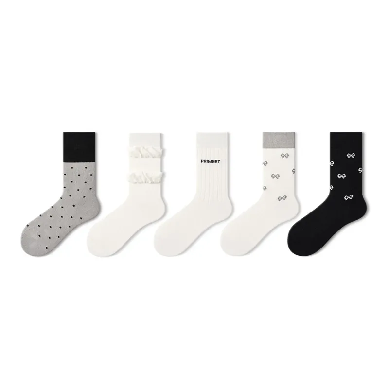 Primeet Mid Calf Socks Women's 5 Pack-4