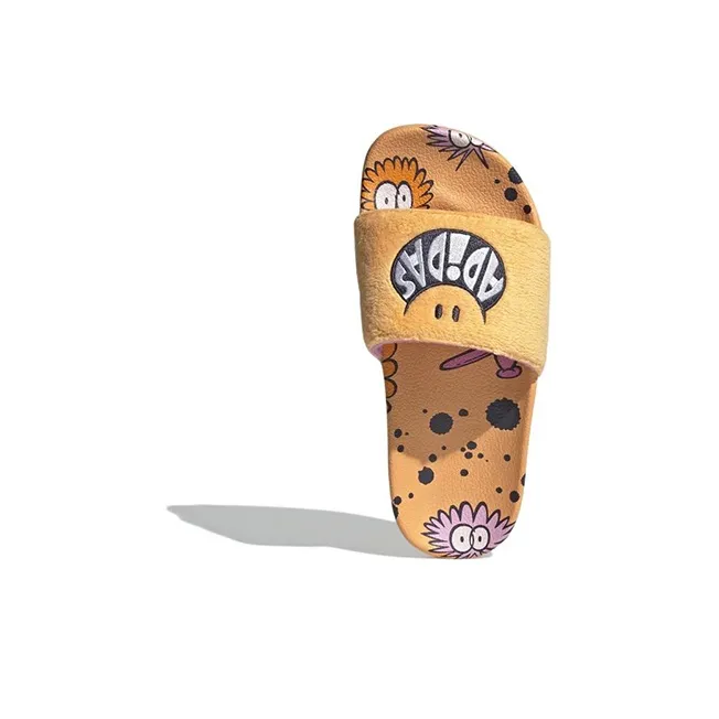 Adidas Originals Abrasion Resistant Kids' Slippers Orange Yellow Kids'-4