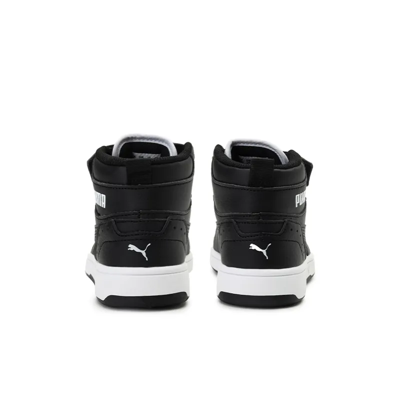Puma Rebound Joy Little Kid 'Black White'-4