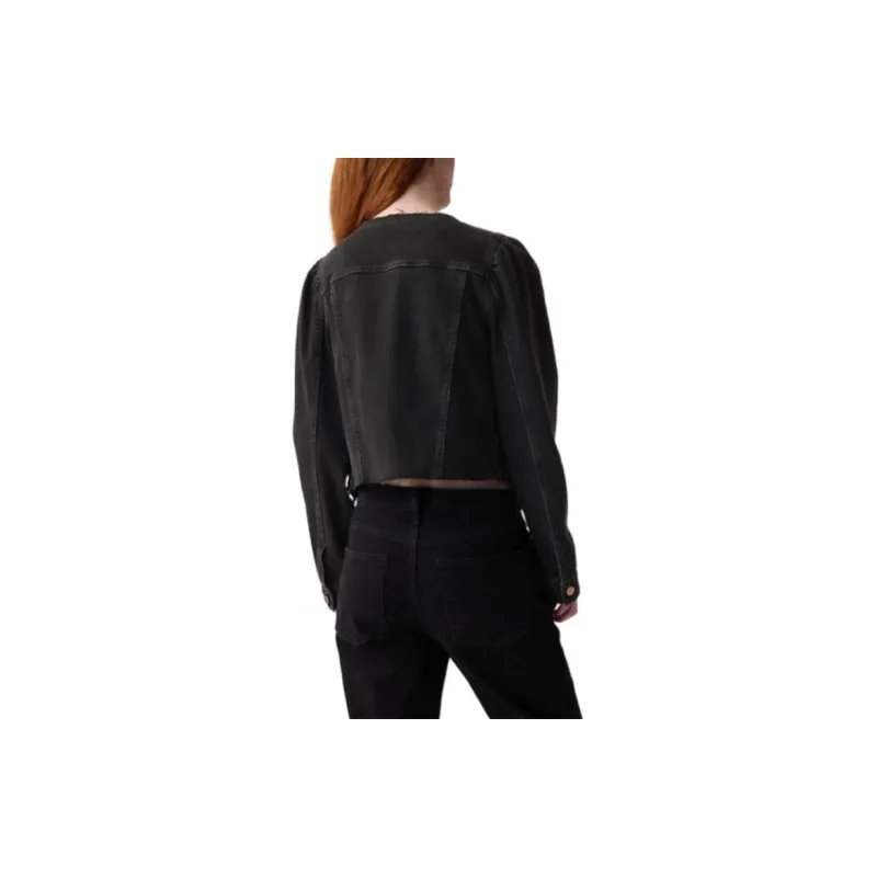 GAP Denim Jackets Women's Black-3