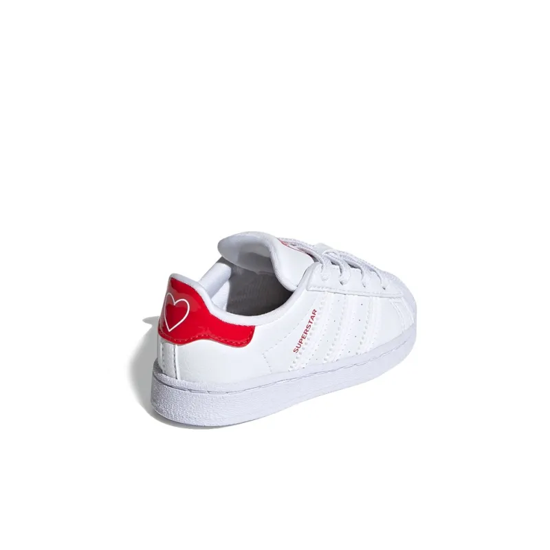 Adidas Originals Slip Resistant Low Top Toddler Shoes White Red Infant And Toddler-3