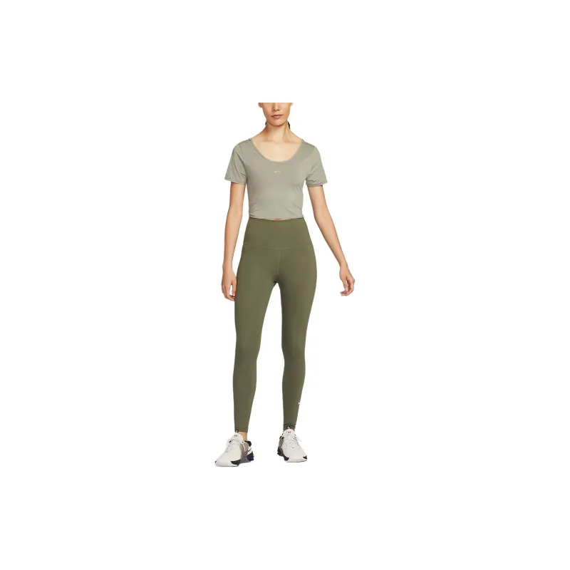 Nike Dri Fit One T Shirt Women's Light Army Green/Black-2
