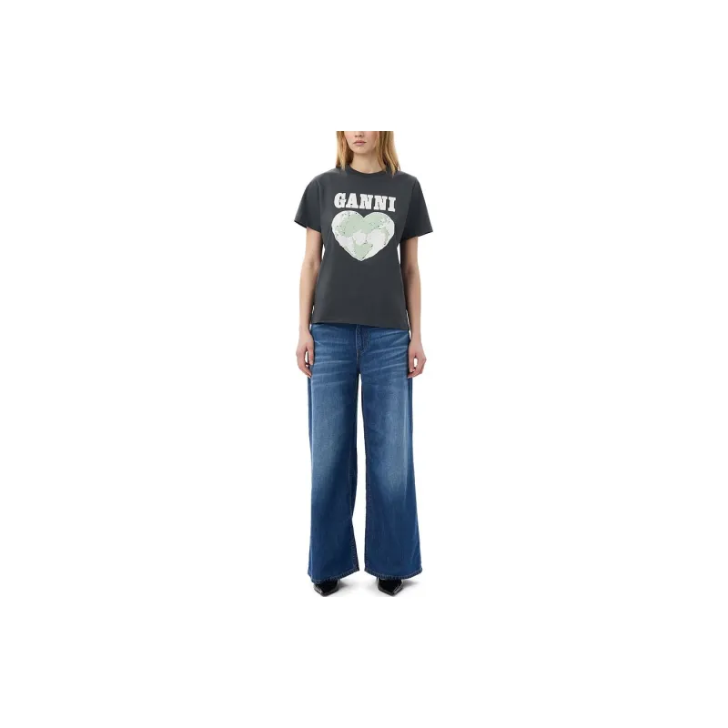 GANNI T Shirt Women's Volcano Gray-1
