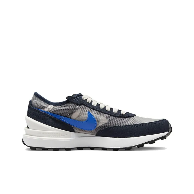 Nike Waffle One Cushioning Anti-Slip And Wear-Resistant Low-Top Kids Lifestyle Shoes Gray Blue Teenagers-1