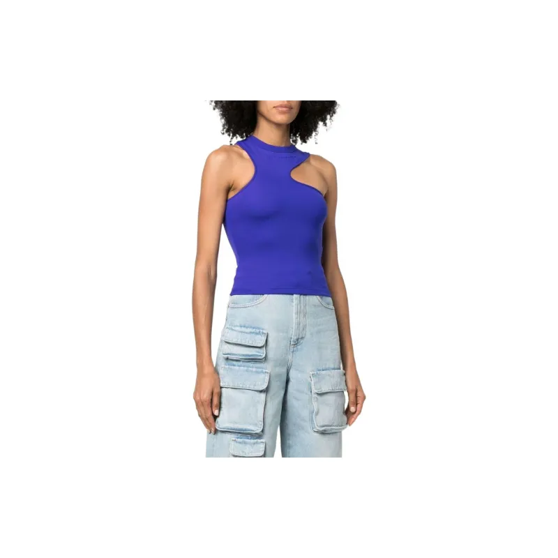 OFF WHITE Sleek Asymmetric Rowing Top Purple-1