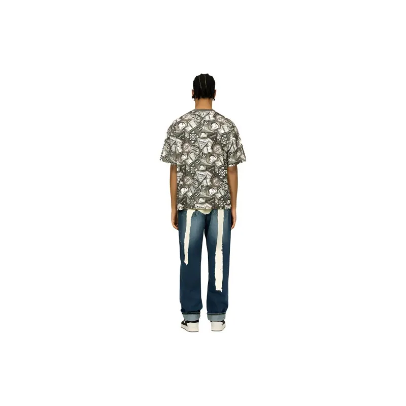 EVISU T Shirts Men Army Green Full Floor-5