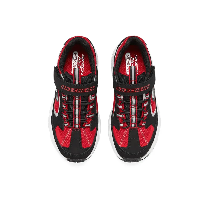 Skechers Slip-Resistant Cushioning Abrasion-Resistant Kids Lifestyle Shoes Black Red Teenagers-3