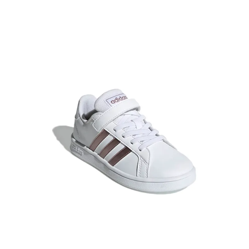 Adidas Neo GRAND COURT Low Top Kids' Skateboarding Shoes White Gold Children Aged 3 7 Years Old-2