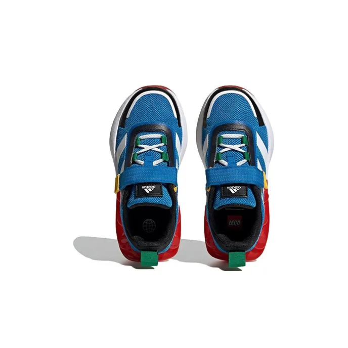 adidas Tech Runner  LEGO X  EL Little Kid 'White Shock Blue'-4
