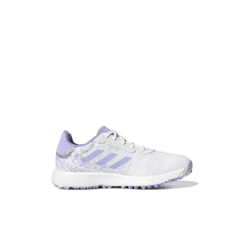 Adidas S2G Juniors' Spikeless Golf K Wear-Resistant Kids' Training Shoes White Purple Kids'-1