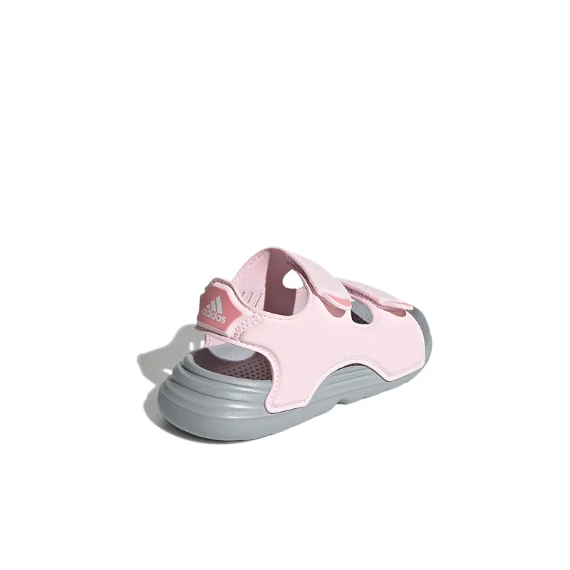 Adidas Swim Slip Resistant Anti Kick Cushioning Low Top Toddler Shoes Pink Gray Infant And Toddler-3