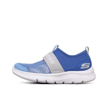 Skechers Comfy Flex 2.0 Anti Slip Wear Resistant Low Top Kids' Running Shoes Blue Gray Teenagers