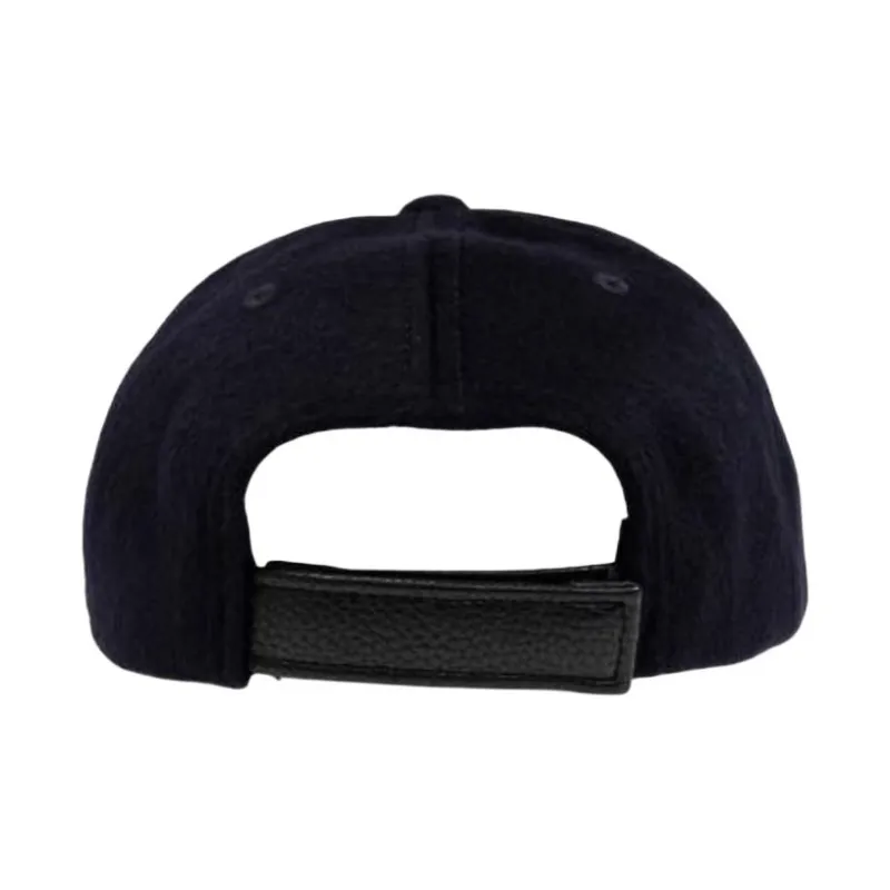 EMPORIO ARMANI Wool Polyester Cotton Polyurethane Baseball Caps Men's Marine Blue-1
