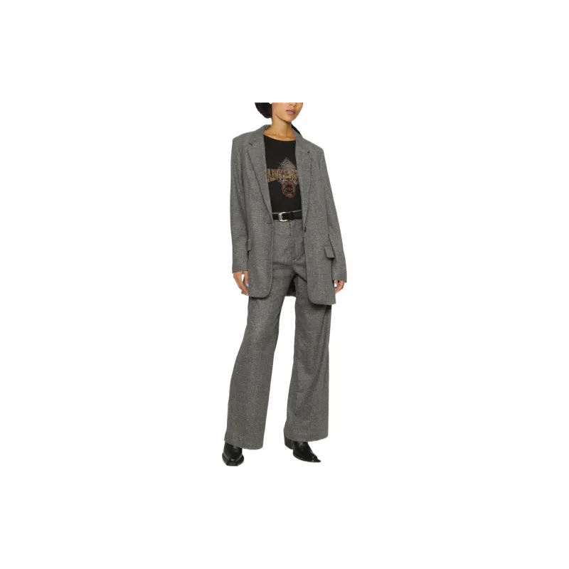 ISABEL MARANT Knitted Sweatpants Women's Gray-1