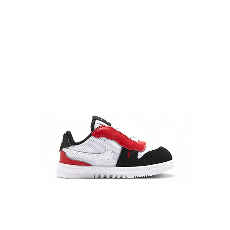 Nike Squash Type Low Top Skateboard Shoes Black White Red Infant And Toddler-1